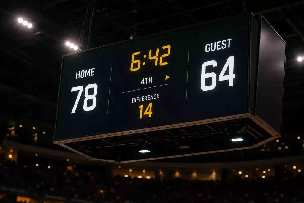 NBA point spread betting line showing favourite and underdog with odds