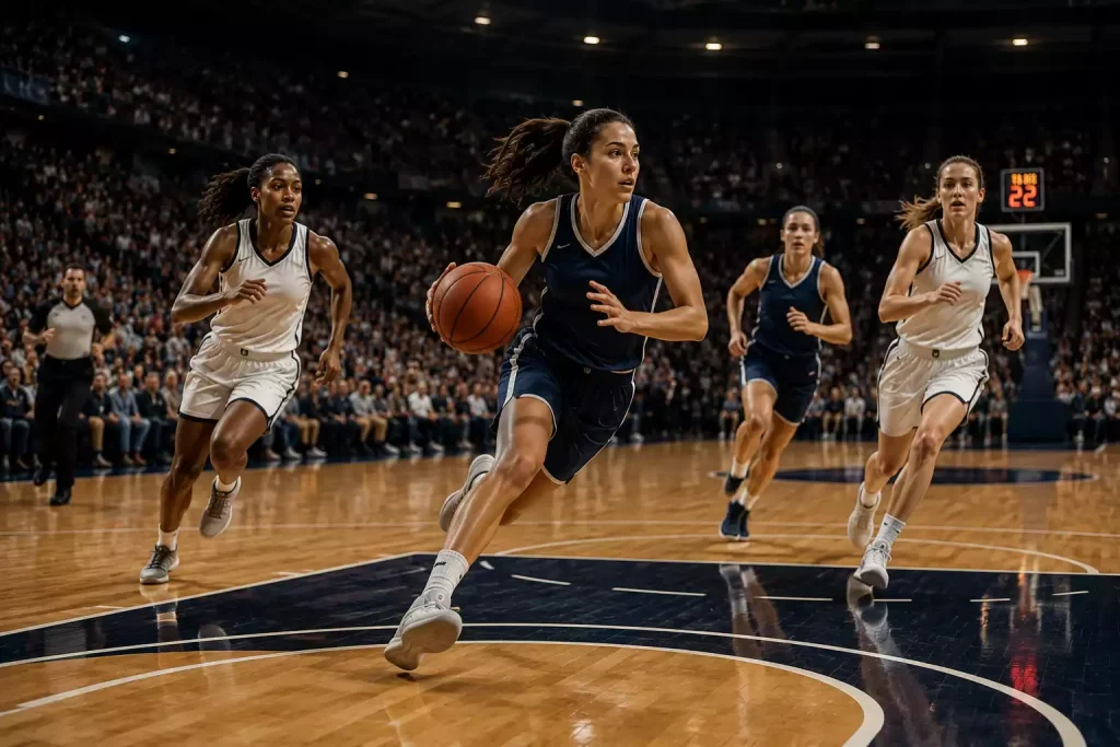 WNBA basketball game with UK betting odds and market options displayed
